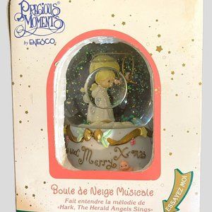 Precious Moments "Hark, The Herald Angels Sing" Musical Waterball 2001 Enesco